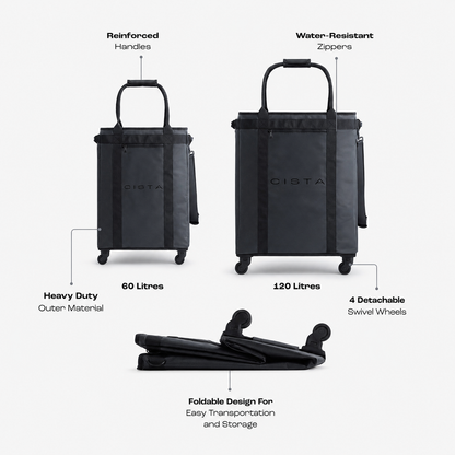 Wheeled Foldable Tote Bag